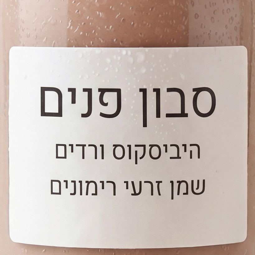 סבון פנים ורד 200 מ״ל – טבעי, עדין ומזין לעור יבש ורגיש