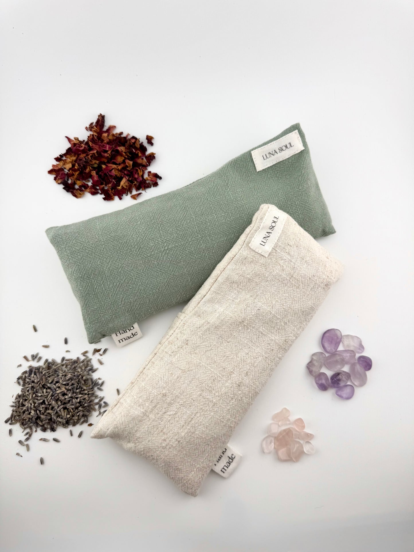 כרית עיניים למדיטציה עם קריסטלים