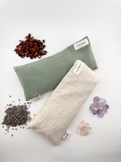 כרית עיניים למדיטציה עם קריסטלים